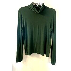 SO Womens Favorite Turtleneck Long Sleeve Green Size Medium
